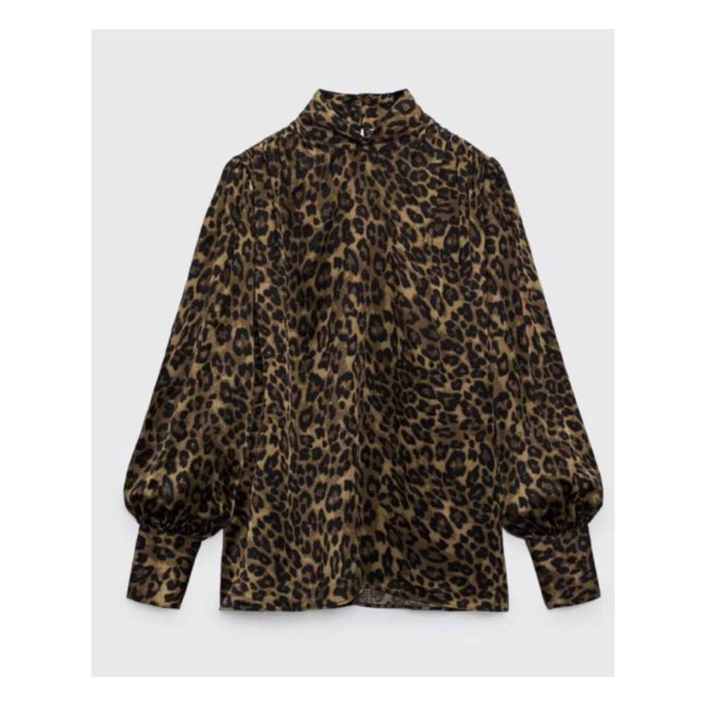 EUC ZARA Animal Print Top  Size XS